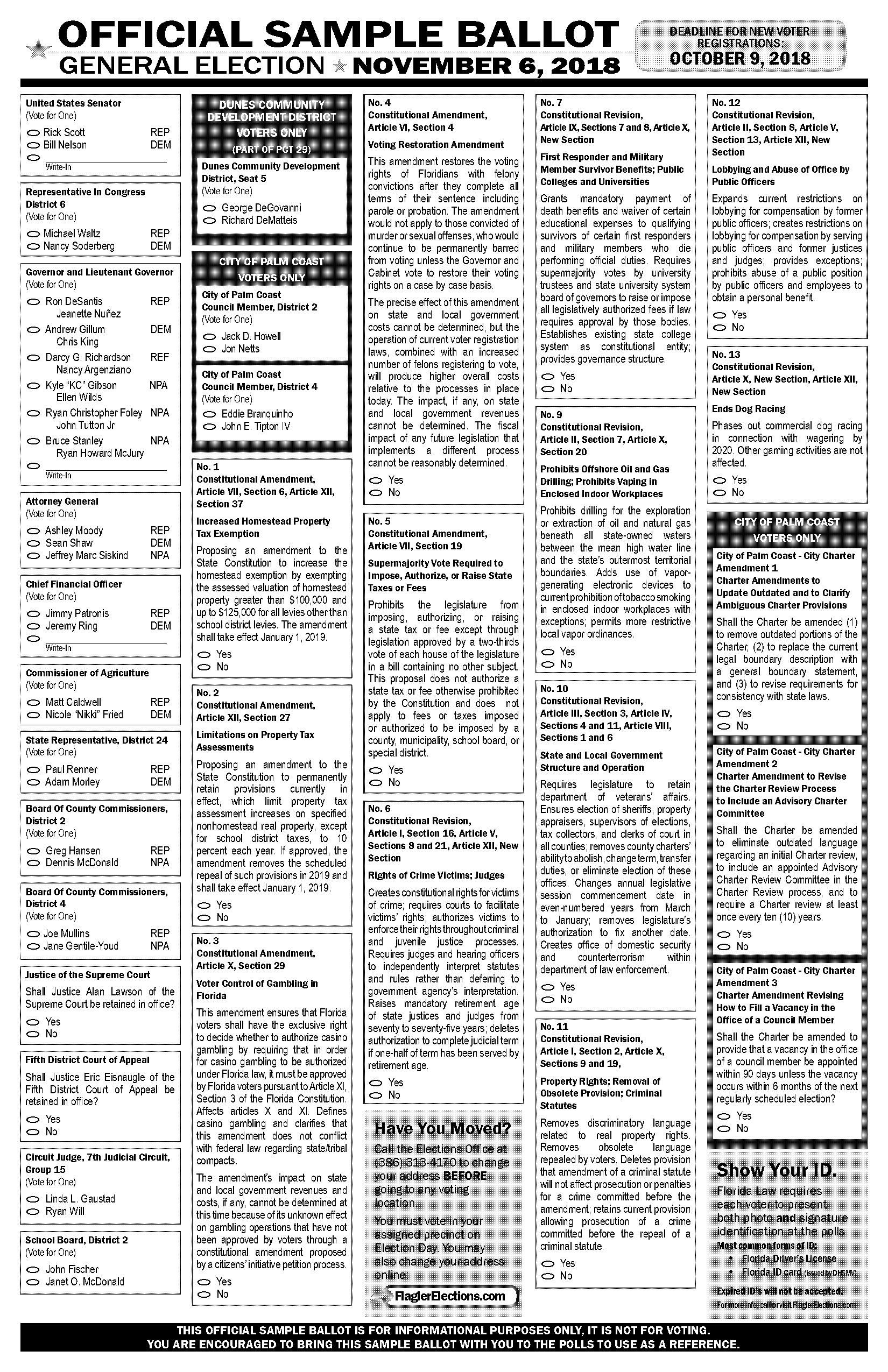 results of florida consitutional amendments voting